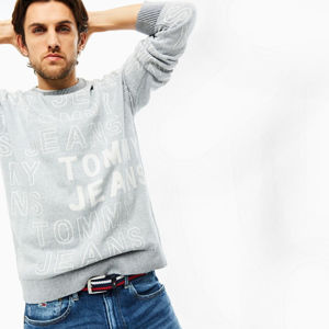 Tommy Jeans pánský šedý svetr - L (P01)